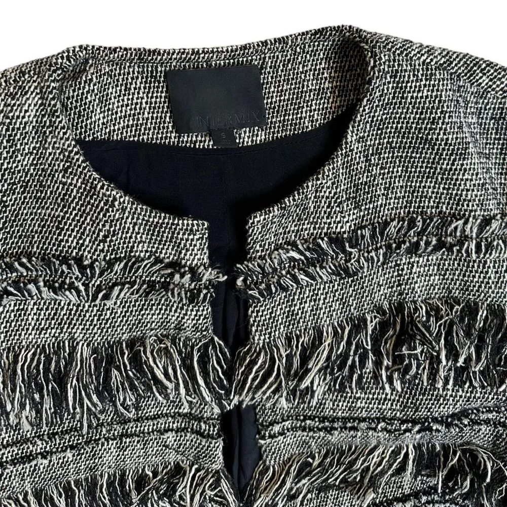 Intermix Fringe Layer Coat Jacket - Size Small - Picture 3 of 5